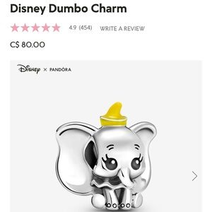 Pandora Disney dumbo charm